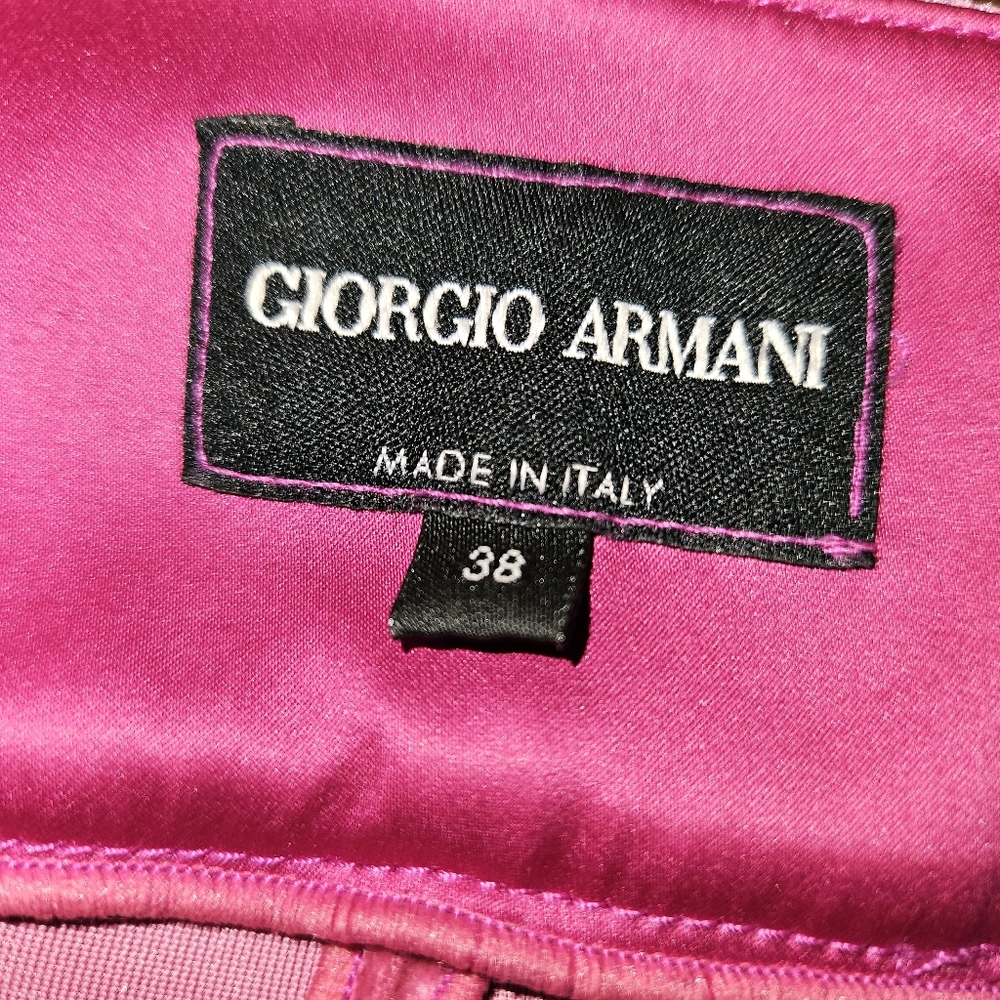 Giorgio Armani Pink Velvet Leggings Size 38